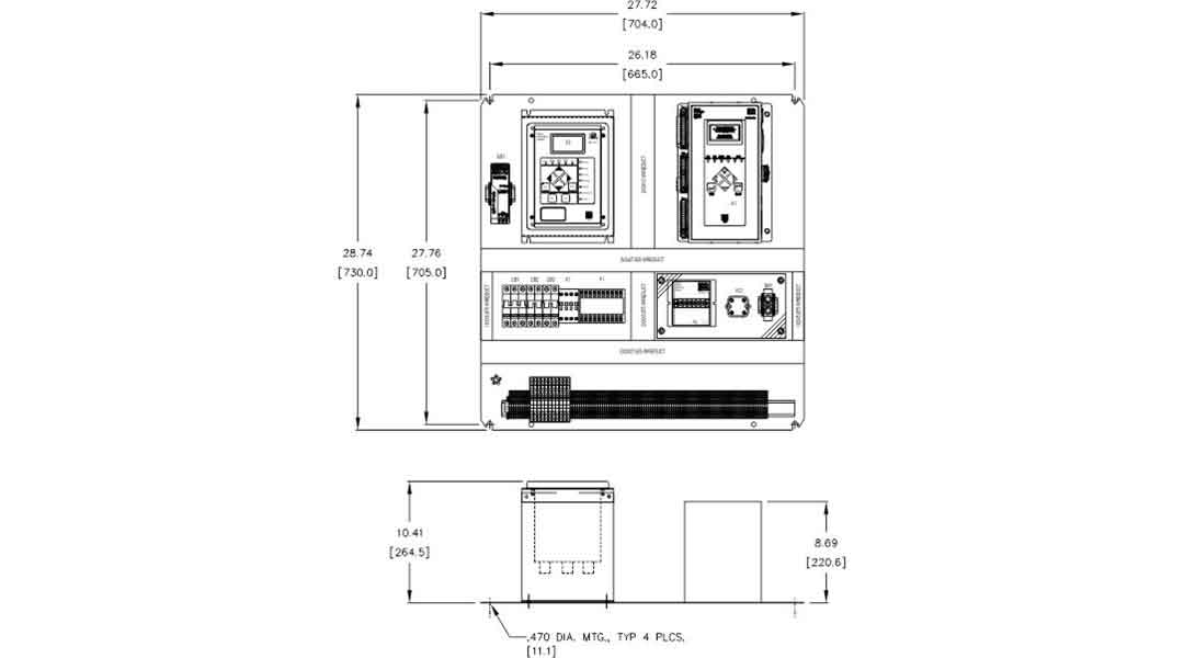 Typical Outline Drawing for the SMC-250 Mounting Plate