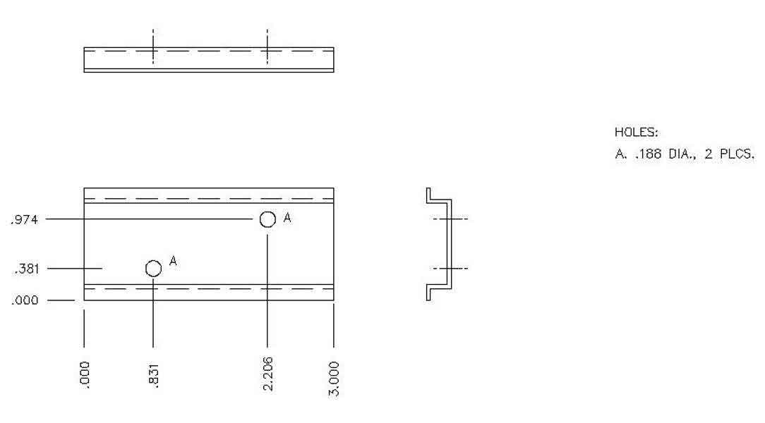 Mounting Rail 3.0 in. (76.2 mm)